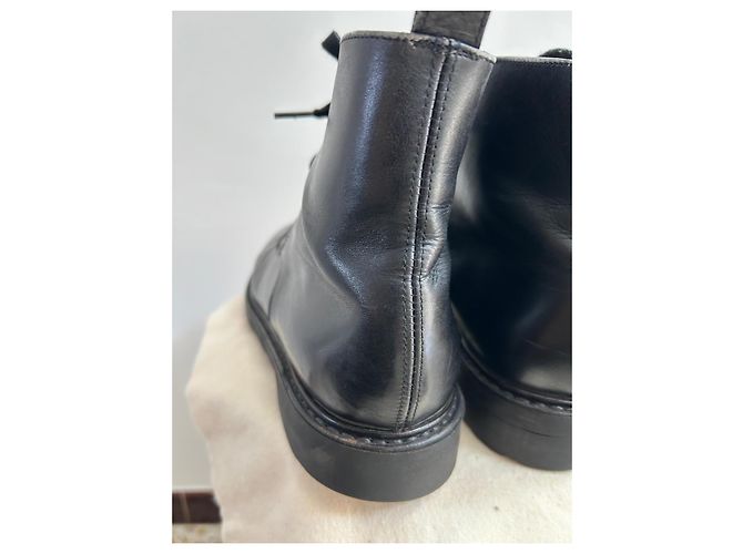 Paraboot Beaulieu Schnürstiefeletten aus schwarzem Leder - Ansicht 6