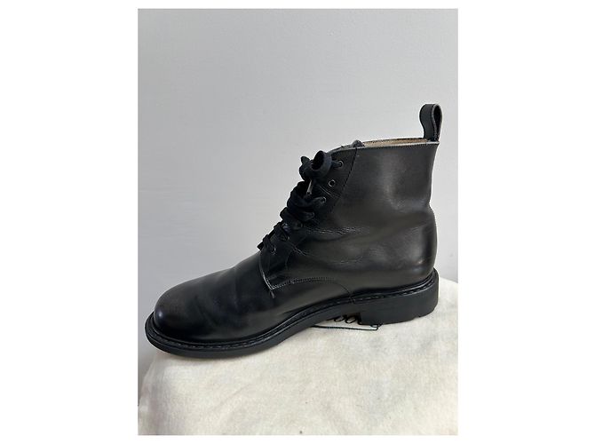 Paraboot Beaulieu Schnürstiefeletten aus schwarzem Leder - Ansicht 8