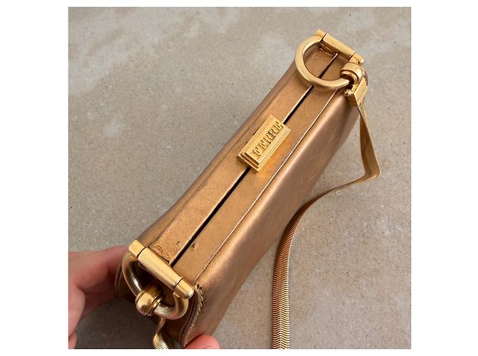 Gianfranco Ferré Pochette in Pelle Bronzo - vista 10