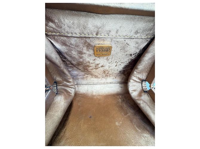 Gianfranco Ferré Pochette in Pelle Bronzo - vista 12