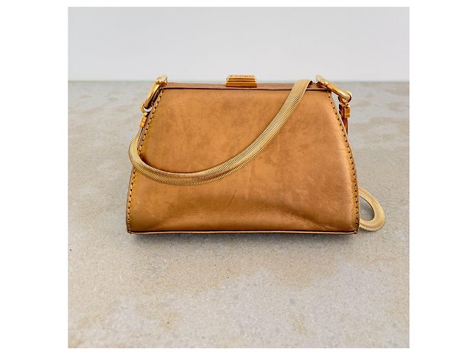 Gianfranco Ferré Pochette in Pelle Bronzo - vista 5