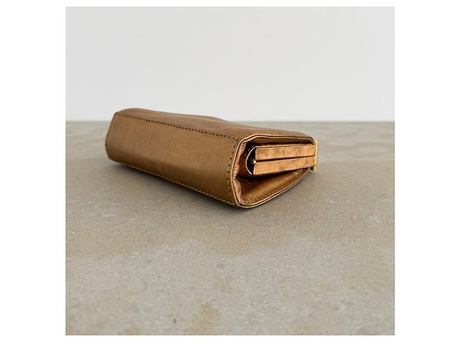 Gianfranco Ferré Pochette in Pelle Bronzo - vista 7