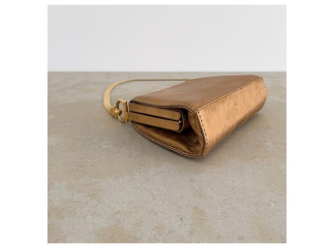Gianfranco Ferré Pochette in Pelle Bronzo - vista 9