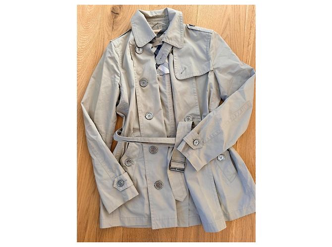 Burberry Trench Coat Algodón Beige - vista 2