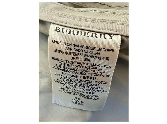 Burberry Trench Coat Algodón Beige - vista 7