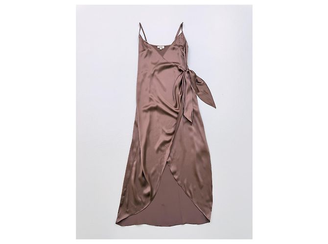 L'Agence Wickel-Maxikleid aus Seide in Dusty Rose - Ansicht 4