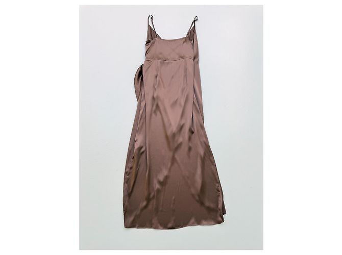L'Agence Wickel-Maxikleid aus Seide in Dusty Rose - Ansicht 7