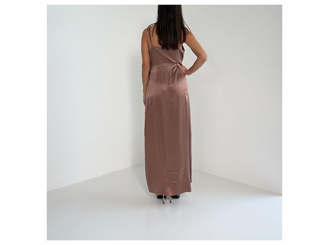 L'Agence Wickel-Maxikleid aus Seide in Dusty Rose - Ansicht 8