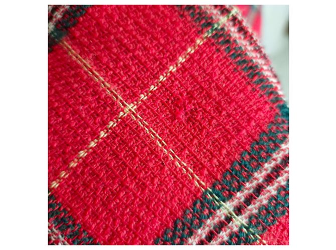 Chantal Thomass 1990s Red Plaid Wool Jacket - view 11