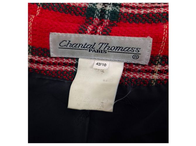Chantal Thomass 1990s Red Plaid Wool Jacket - view 2