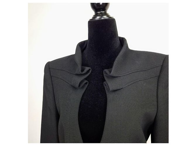 Giorgio Armani Wolljacke mit Rüschenkragen - Ansicht 9