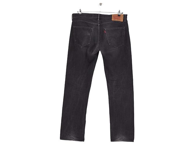 Jeans Levi's pretos de algodão de perna reta - vista 2
