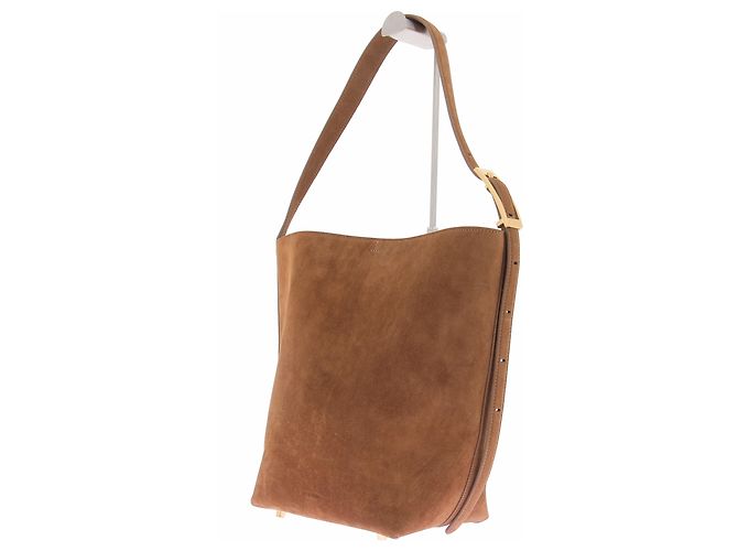 Anine Bing Borsa a secchiello "Elliy" in camoscio marrone - vista 2