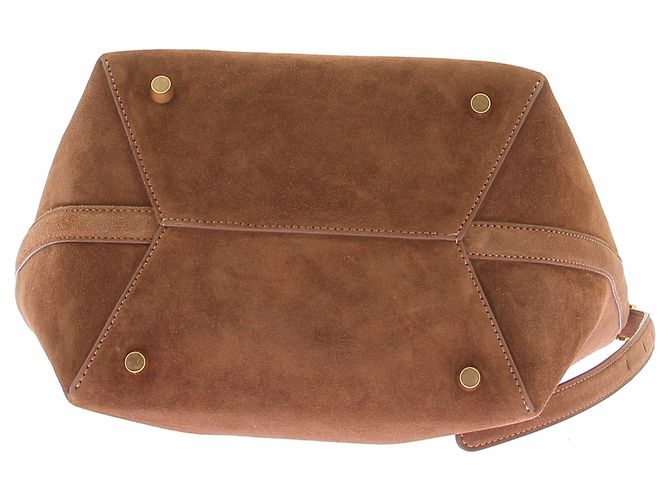 Anine Bing Borsa a secchiello "Elliy" in camoscio marrone - vista 6