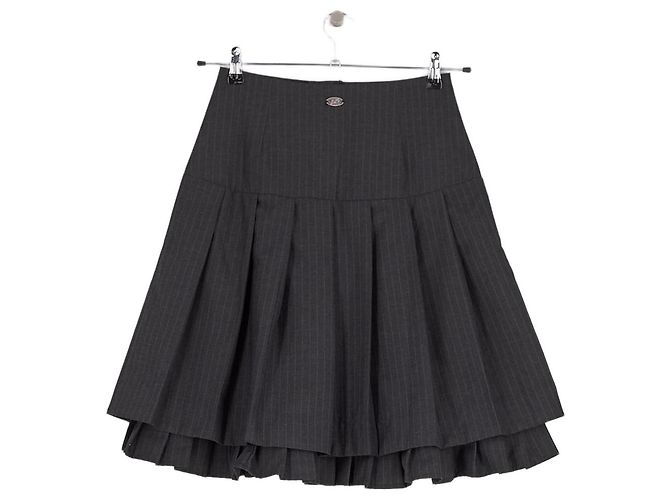 Autre Marque Falda midi plisada gris con rayas DAMSON MADDER - vista 2