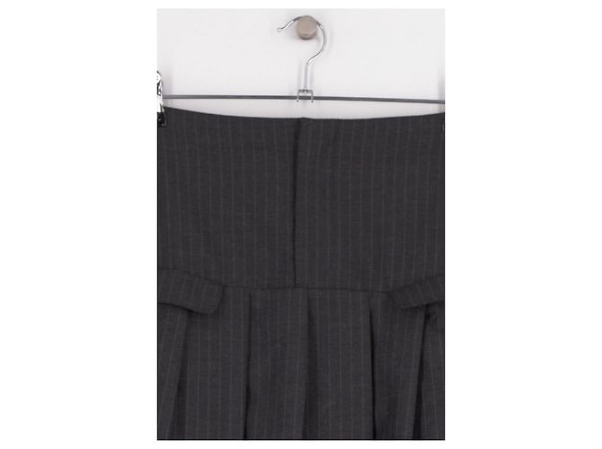 Autre Marque Falda midi plisada gris con rayas DAMSON MADDER - vista 3