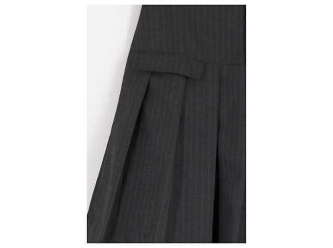Autre Marque Falda midi plisada gris con rayas DAMSON MADDER - vista 4
