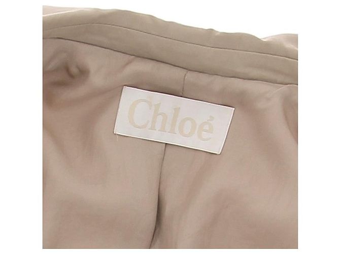 Trench Chloé beige in cotone - vista 5
