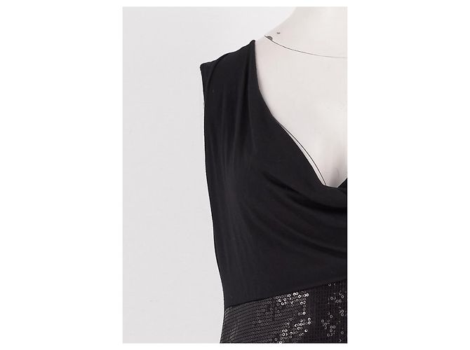 Top nero senza maniche Impérial con paillettes - vista 6