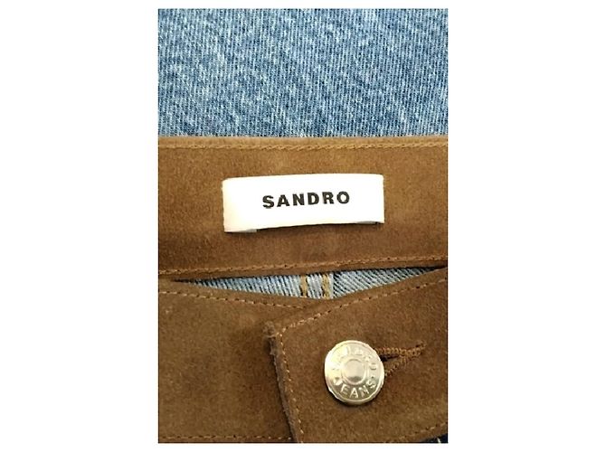 Vaqueros Sandro de algodón azul - vista 5
