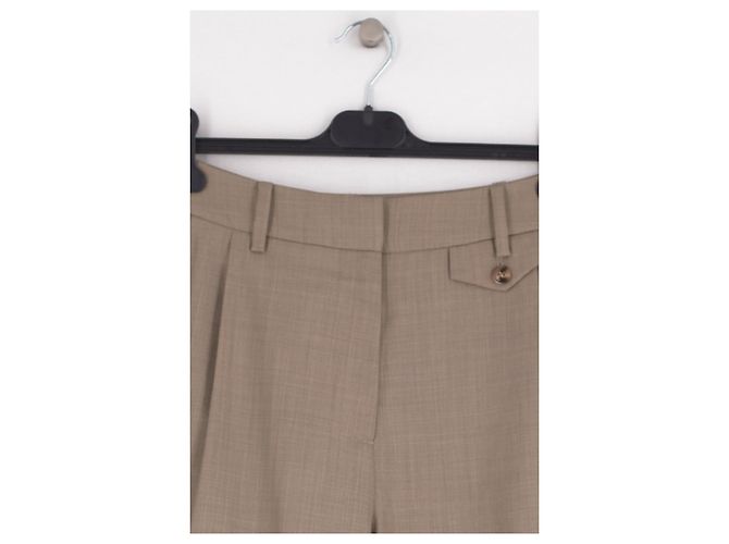 Autre Marque Pantalones de lana beige - vista 3