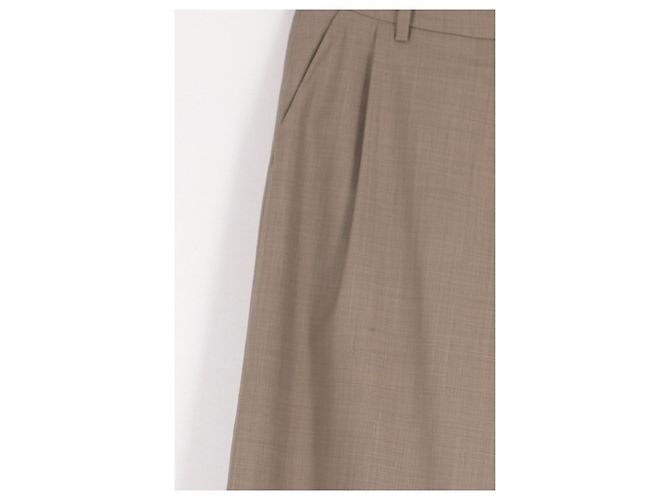 Autre Marque Pantalones de lana beige - vista 4
