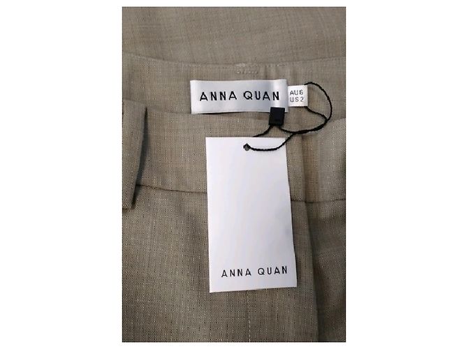 Autre Marque Pantalones de lana beige - vista 5