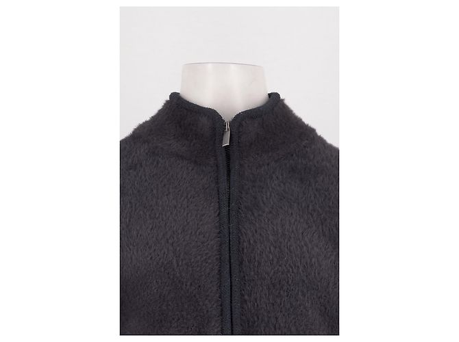 Gerard Darel Graue Cropped Jacke mit Reißverschluss - Ansicht 5