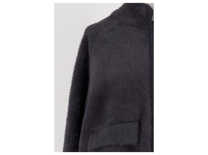Gerard Darel Graue Cropped Jacke mit Reißverschluss - Ansicht 6