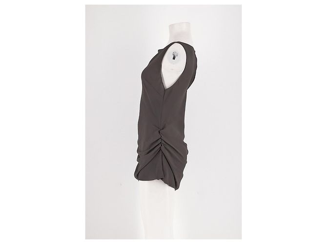 Autre Marque Top sin mangas drapeado gris WEEKDAY - vista 3