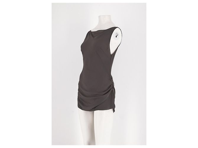 Autre Marque Top sin mangas drapeado gris WEEKDAY - vista 4