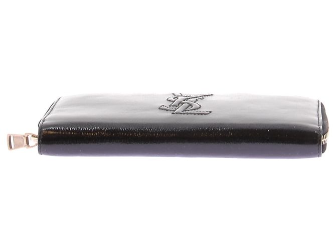 Yves Saint Laurent Cartera de cuero negra - vista 3