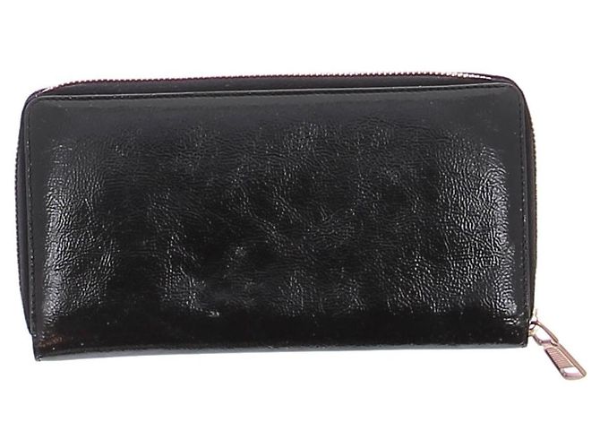 Yves Saint Laurent Cartera de cuero negra - vista 4