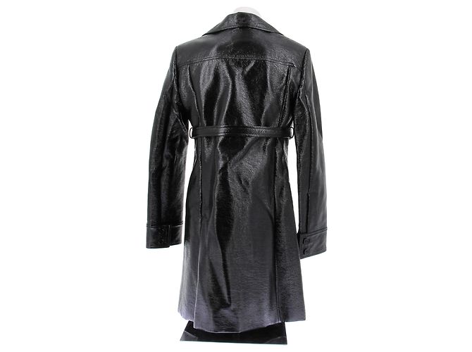 Courreges Trench coat de vinilo negro - vista 2