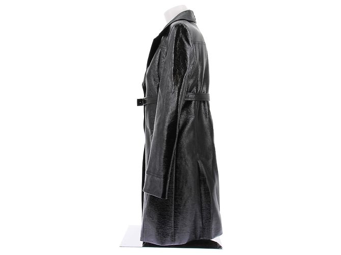 Courreges Trench coat de vinilo negro - vista 4