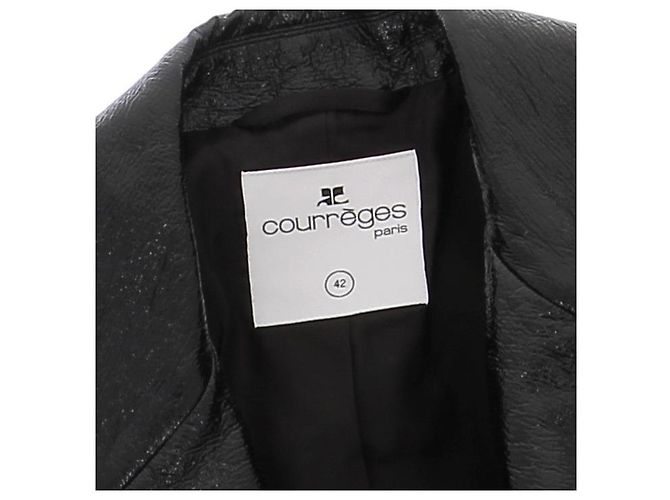 Courreges Trench coat de vinilo negro - vista 6