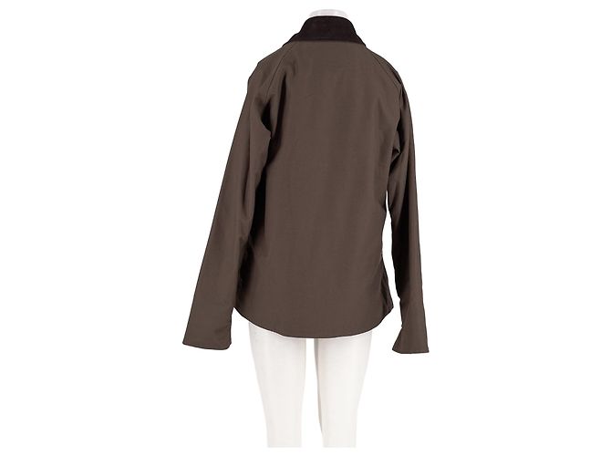Chaqueta marrón Maje con cuello de pana - vista 2