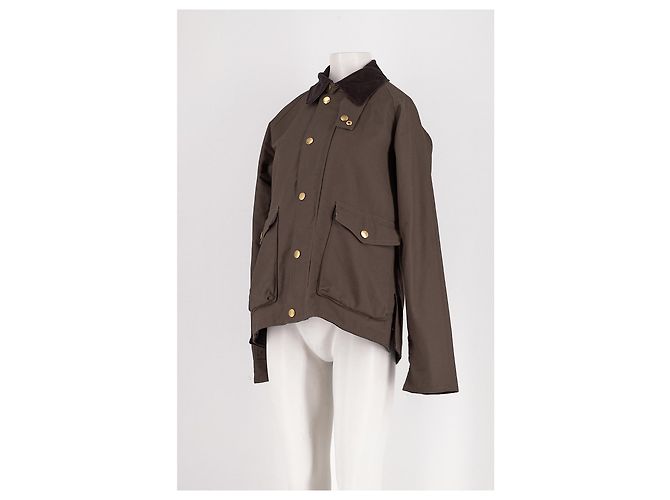 Chaqueta marrón Maje con cuello de pana - vista 4