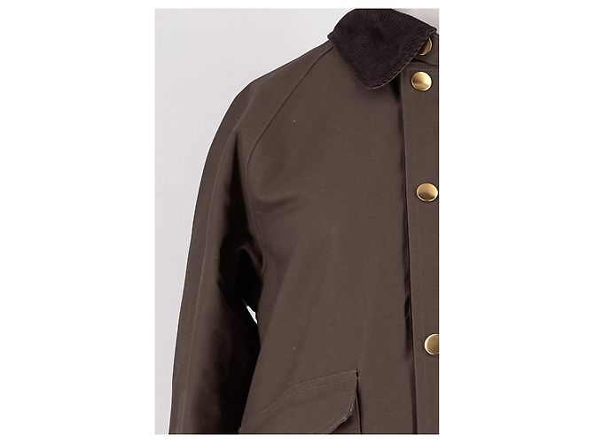 Chaqueta marrón Maje con cuello de pana - vista 6