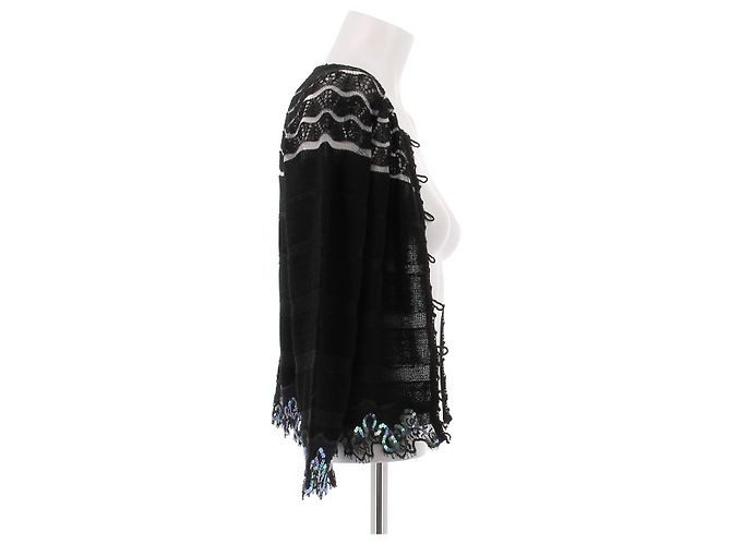 Christian Lacroix Schwarzer Viscose Cardigan M - Ansicht 3