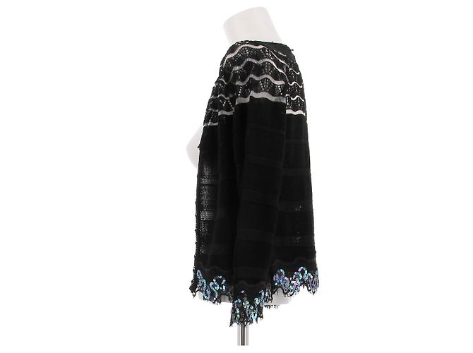Christian Lacroix Schwarzer Viscose Cardigan M - Ansicht 4