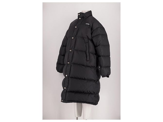 Autre Marque Langer schwarzer Steppmantel - Ansicht 4