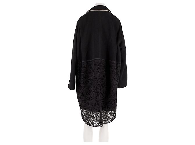 Autre Marque Abrigo midi negro GILMAR con encaje y botones - vista 2