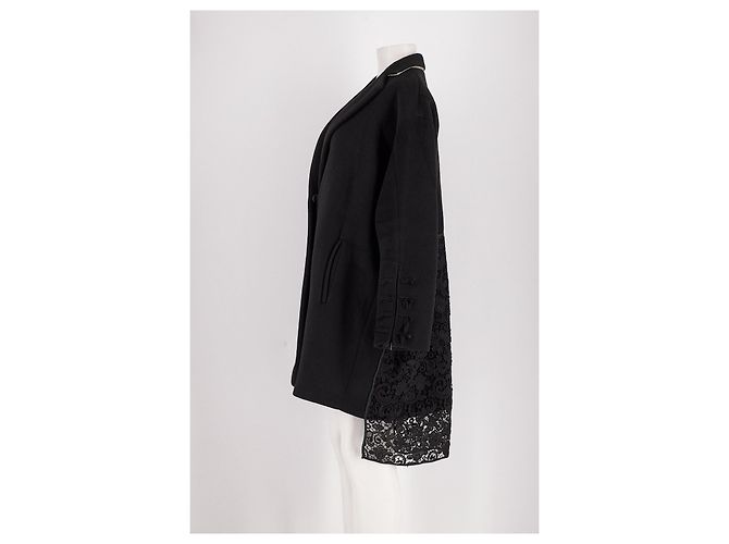 Autre Marque Abrigo midi negro GILMAR con encaje y botones - vista 3