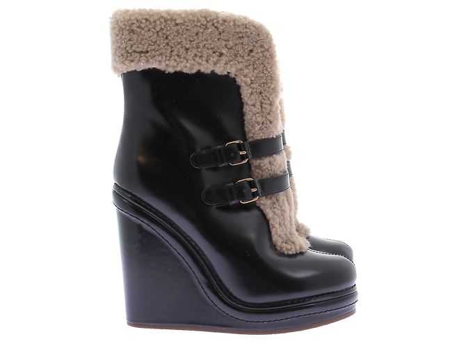Botas de cuña Marc by Marc Jacobs piel negra 38.5 - vista 6