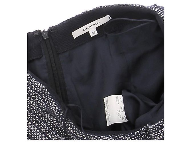 Falda de tweed azul marino Carven - vista 5