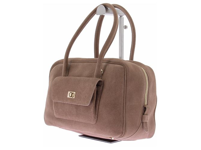 Borsa a mano Sandro EZMEH in camoscio marrone - vista 2