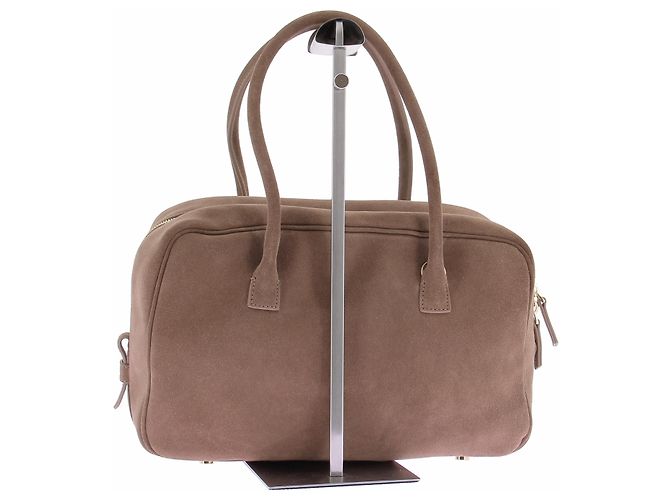 Borsa a mano Sandro EZMEH in camoscio marrone - vista 3