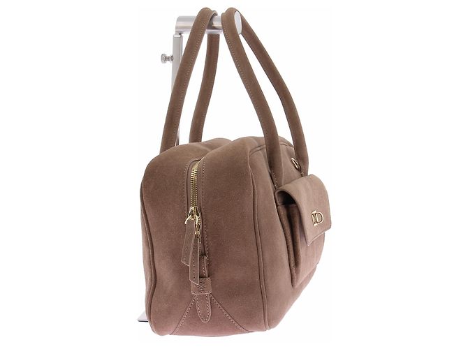 Borsa a mano Sandro EZMEH in camoscio marrone - vista 5