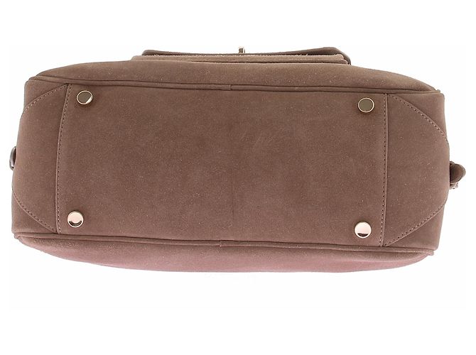 Borsa a mano Sandro EZMEH in camoscio marrone - vista 6